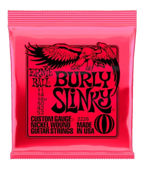 Paquete de Cuerdas Ernie Ball Burly Slinky 2226 Guitarra Eléctrica
