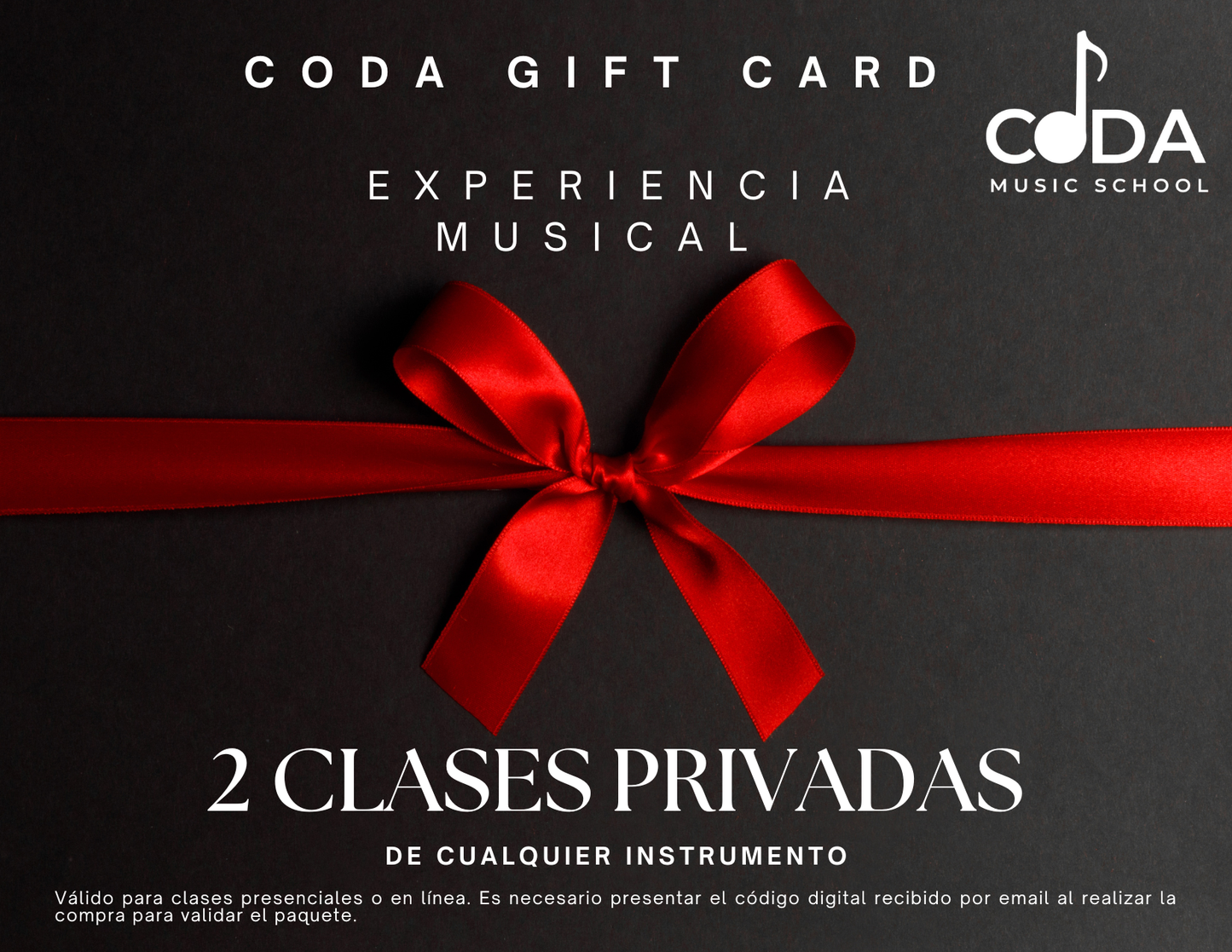 Tarjeta de regalo – Paquete de 2 Clases Privadas