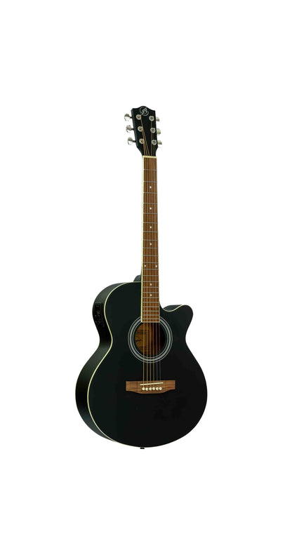 Guitarra electroacústica Bamboo GA-40-BK-Q - Incluye Funda
