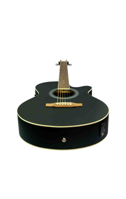 Guitarra electroacústica Bamboo GA-40-BK-Q - Incluye Funda