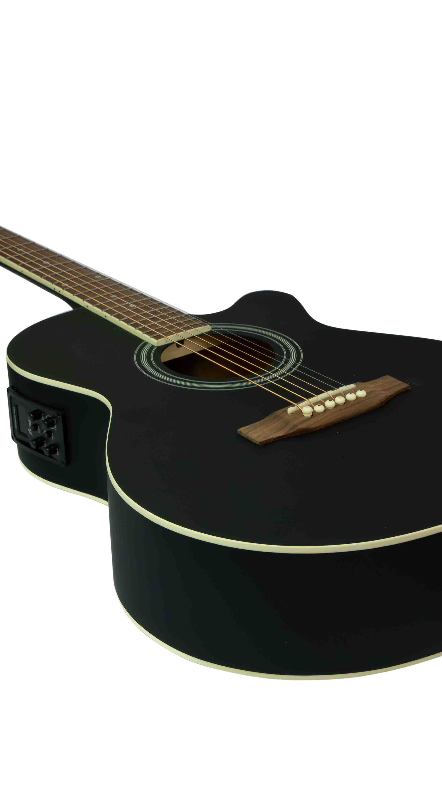 Guitarra electroacústica Bamboo GA-40-BK-Q - Incluye Funda