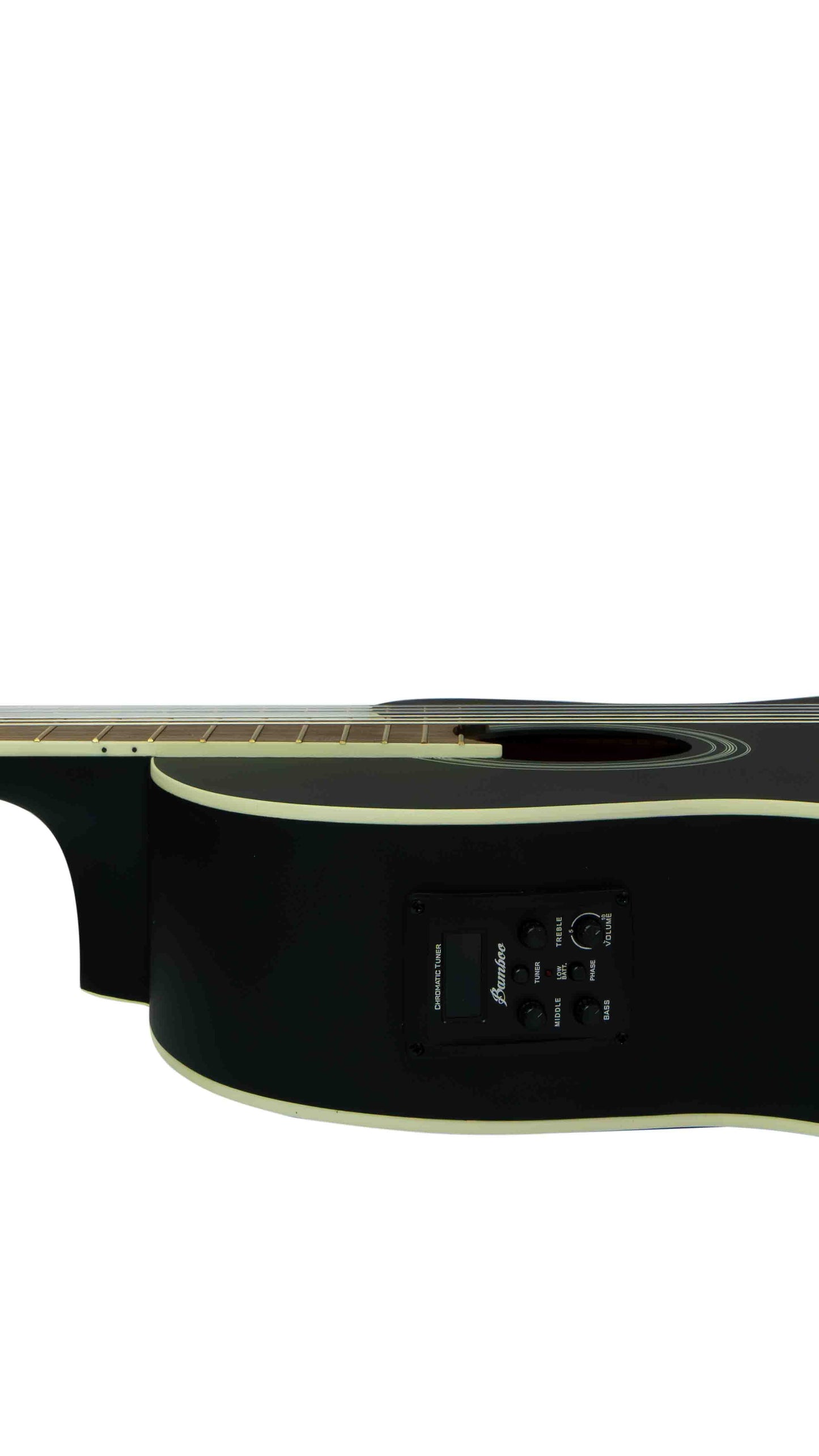 Guitarra electroacústica Bamboo GA-40-BK-Q - Incluye Funda