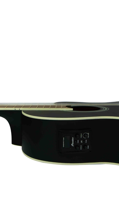 Guitarra electroacústica Bamboo GA-40-BK-Q - Incluye Funda