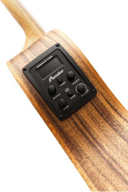 Guitarra Electroacústica Bamboo Travel Koa 34" - Incluye Funda