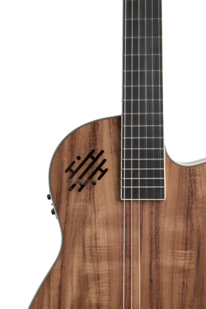 Guitarra Electroclásica Bamboo Pro Slim Koa 39" con Funda Acolchada