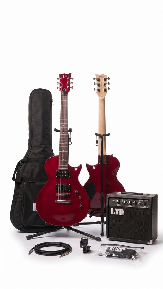 ESP LTD EC-10 Guitar Pack ROJO  –  incluye Amplificador y Accesorios
