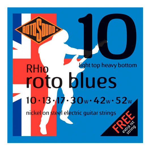 Paquete de Cuerdas Rotosound Roto Blues RH10 Guitarra Eléctrica