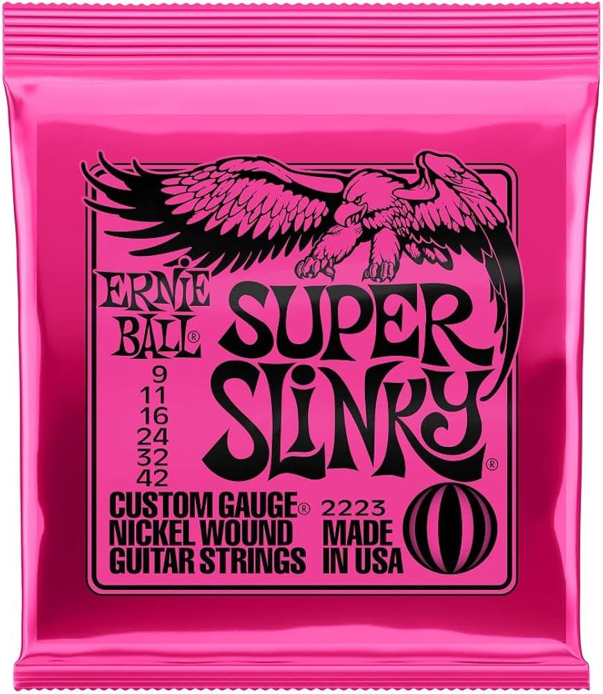 Paquete de Cuerdas Ernie Ball Super Slinky 2223 Guitarra Eléctrica