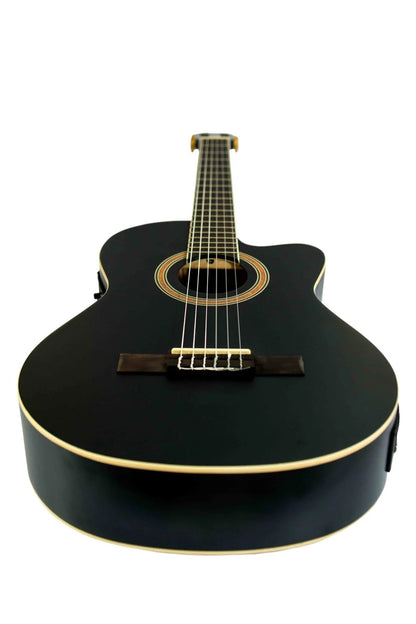 Guitarra Electroclásica Bamboo Studio Negra 39" con Funda