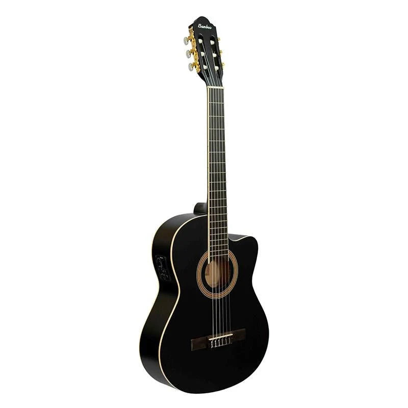 Guitarra Electroclásica Bamboo Studio Negra 39" con Funda